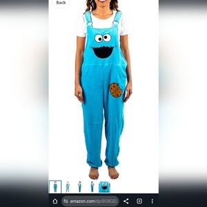 Blue Cookie Monster Overalls